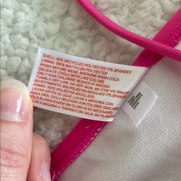 Cat & Jack Leopard Print Swimsuit Size 6/7 Girls Pink and Yellow - Picture 3 of 8